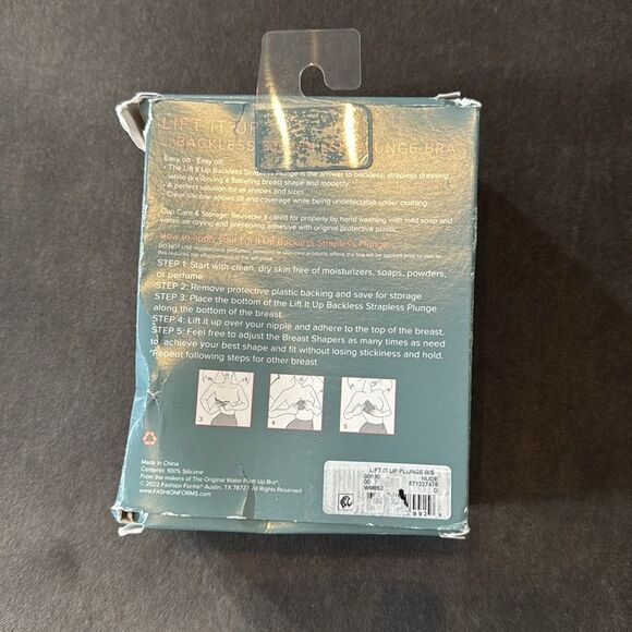 Lift It Up Backless Strapless Plunge Bra Silicone Fashion Forms Nude Size D - Picture 7 of 12